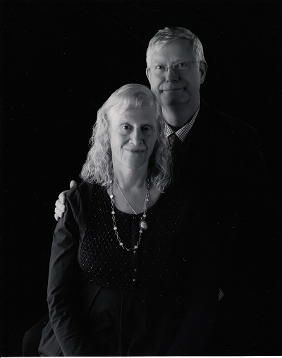 A family portrait of Diane L. Holditch-Davis and Mark Davis.