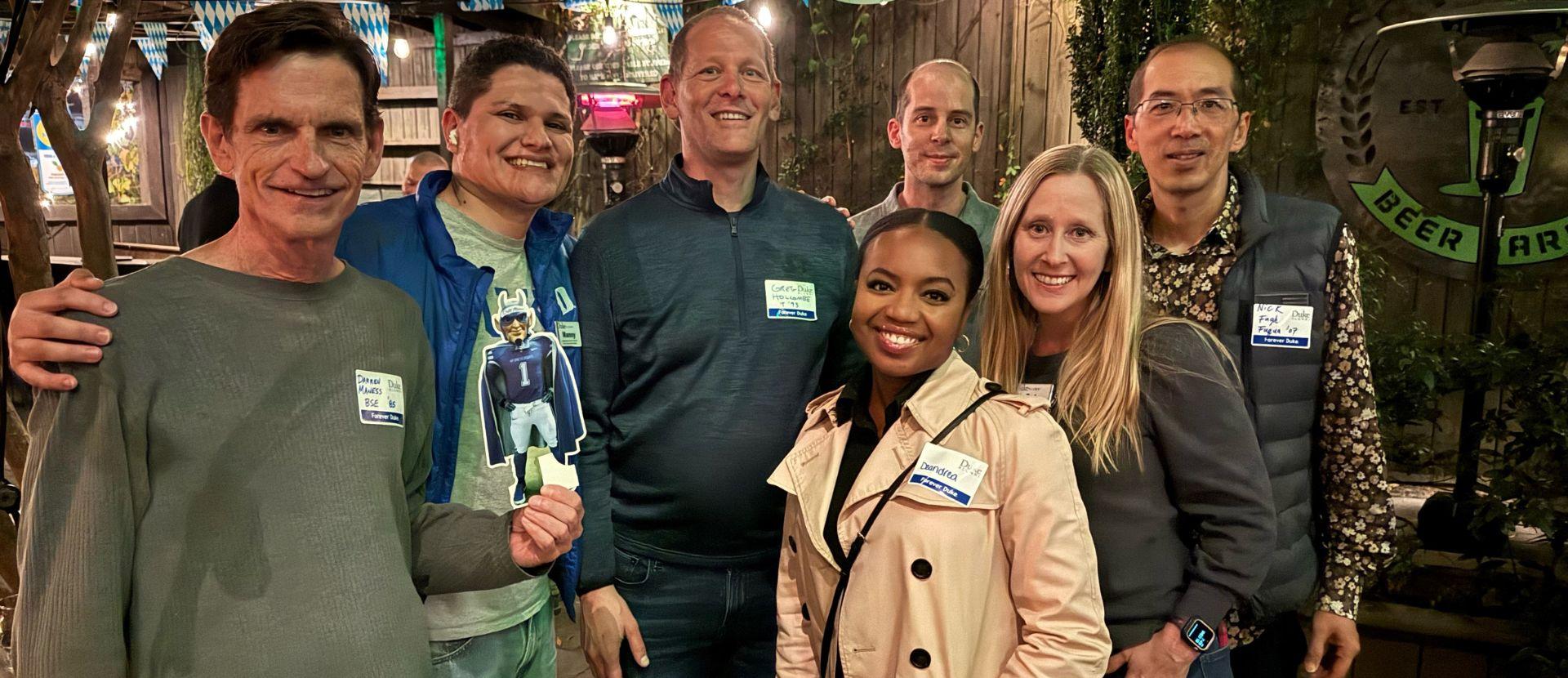 Manuel Nieto with Duke alumni at a Duke Triangle event in Raleigh, NC