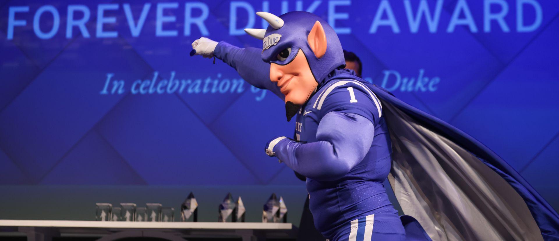 Blue Devil at the Duke Alumni Awards Ceremony