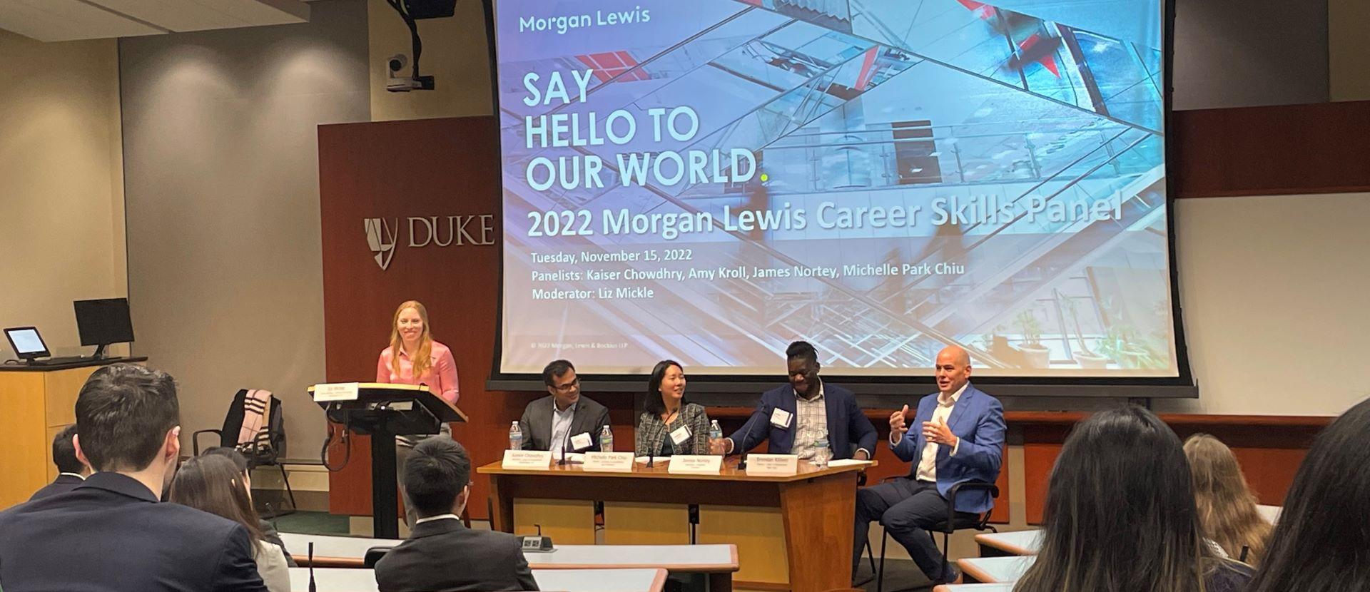 Morgan Lewis Panel at Duke Law