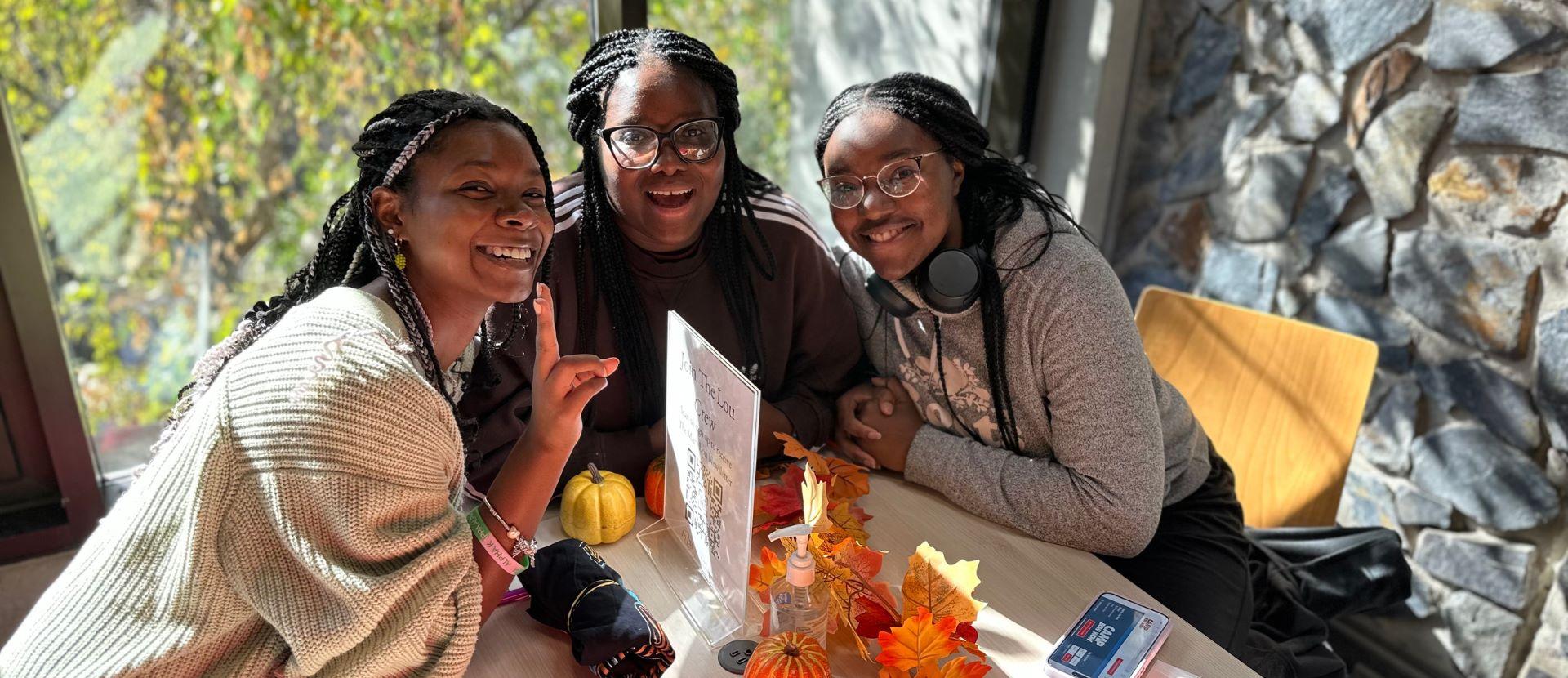 Students at the Mary Lou temporary location at the Bryan Center
