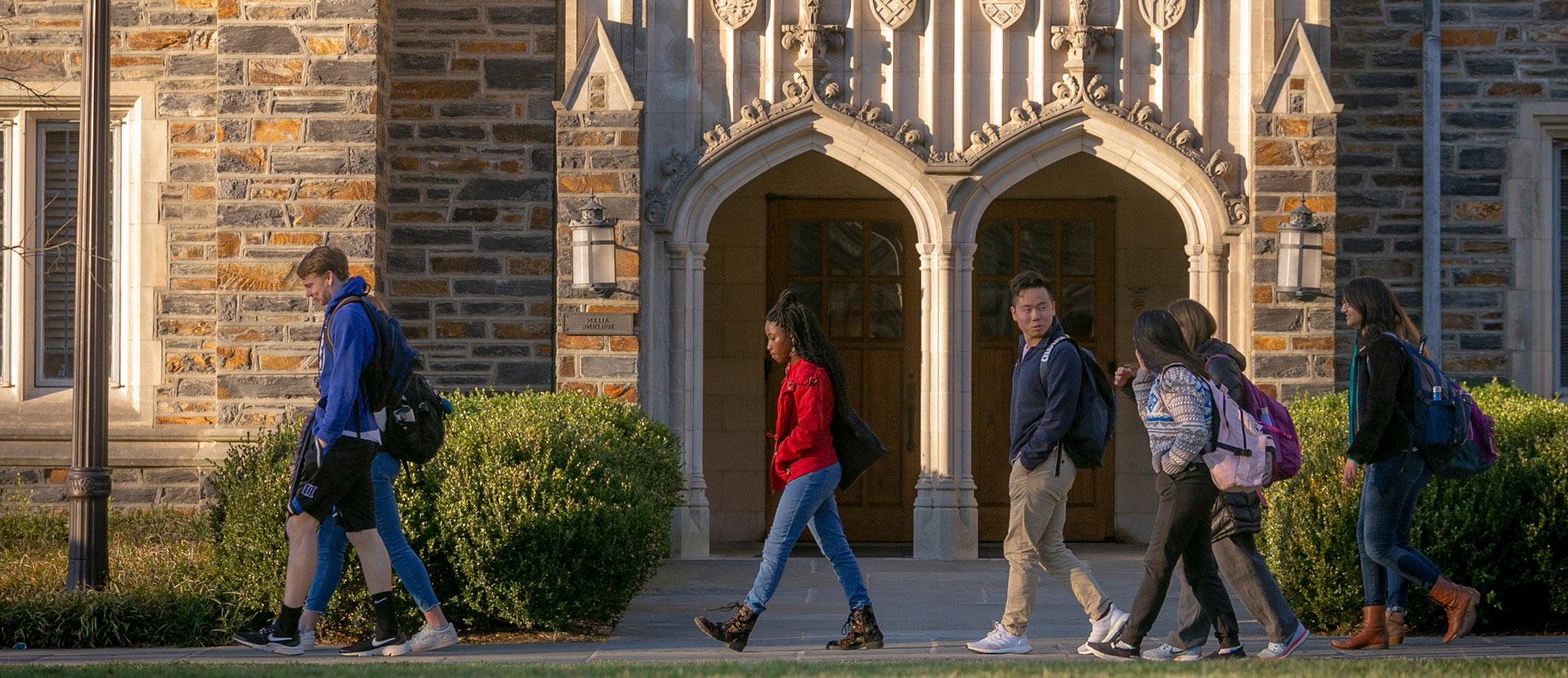 Students on Duke's West Campus