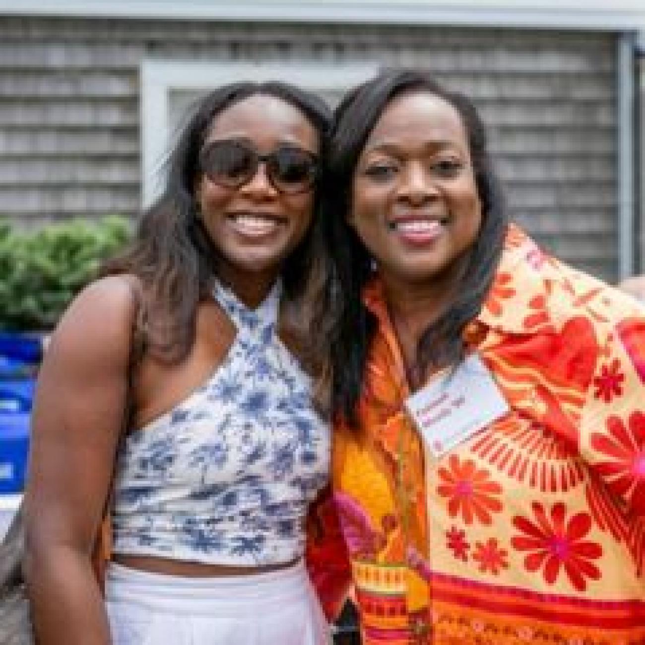 Imani Moody '17 with her mom at DBA's Martha's Vineyard event