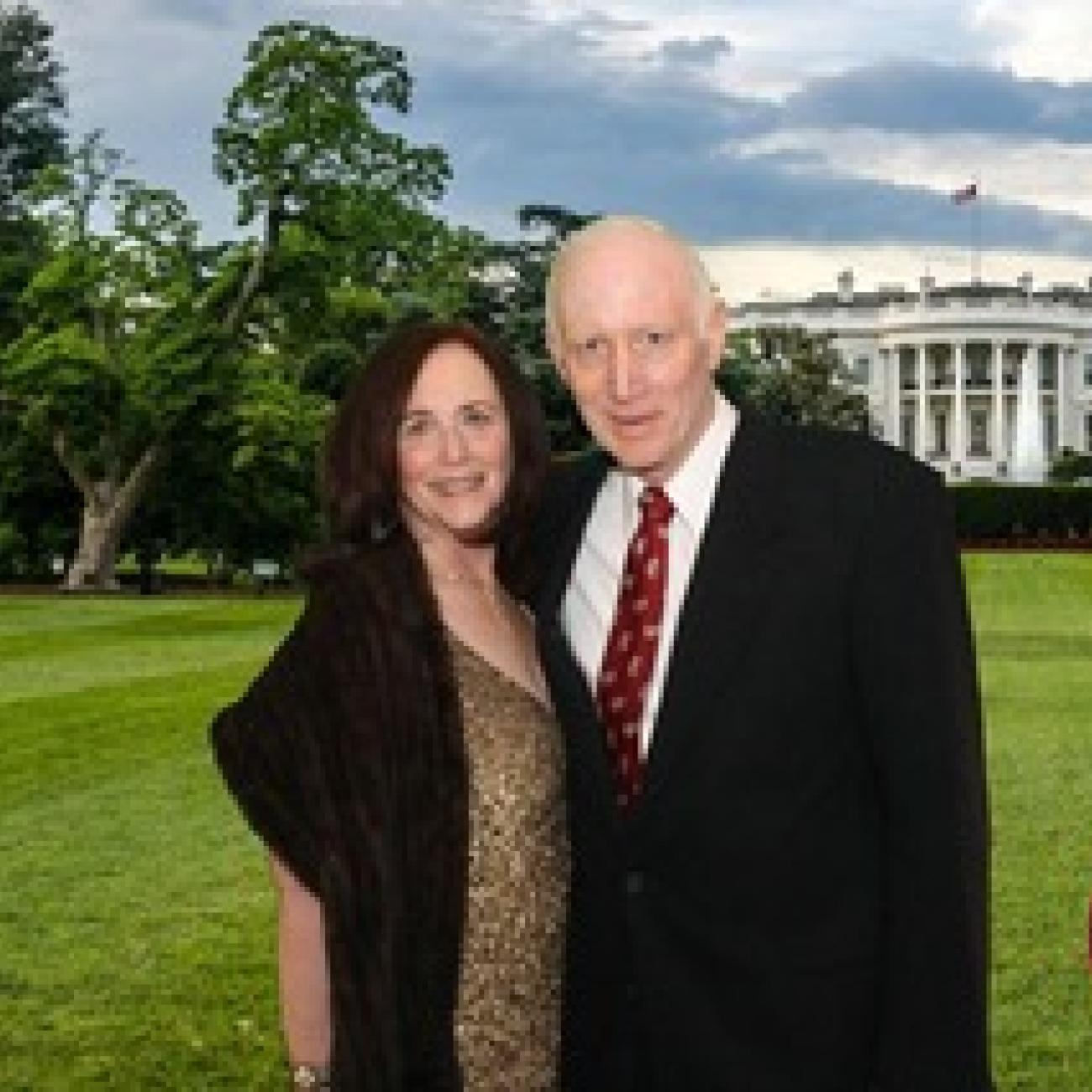 Laurie and Randy May in front of the White House.