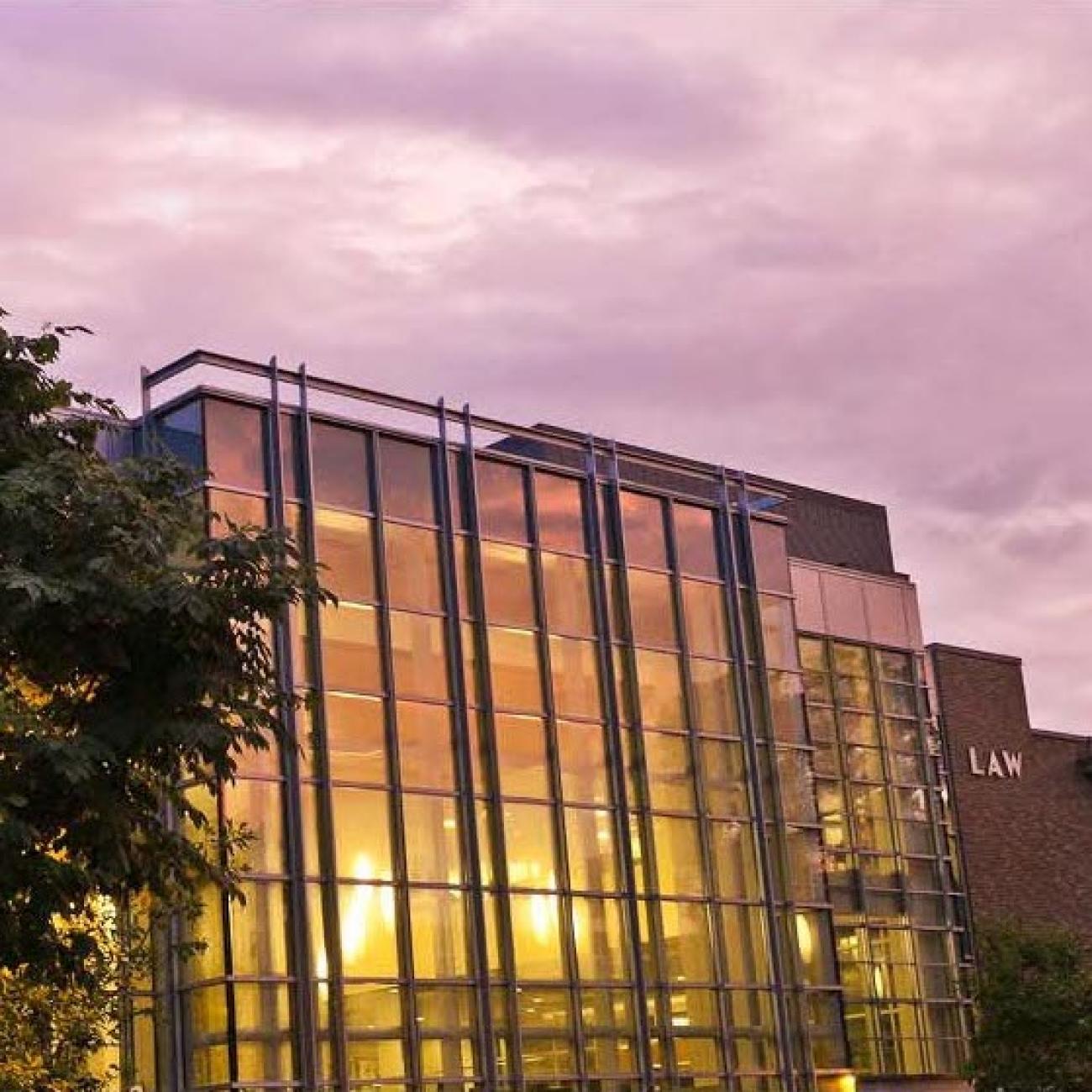 Law School at sunset.