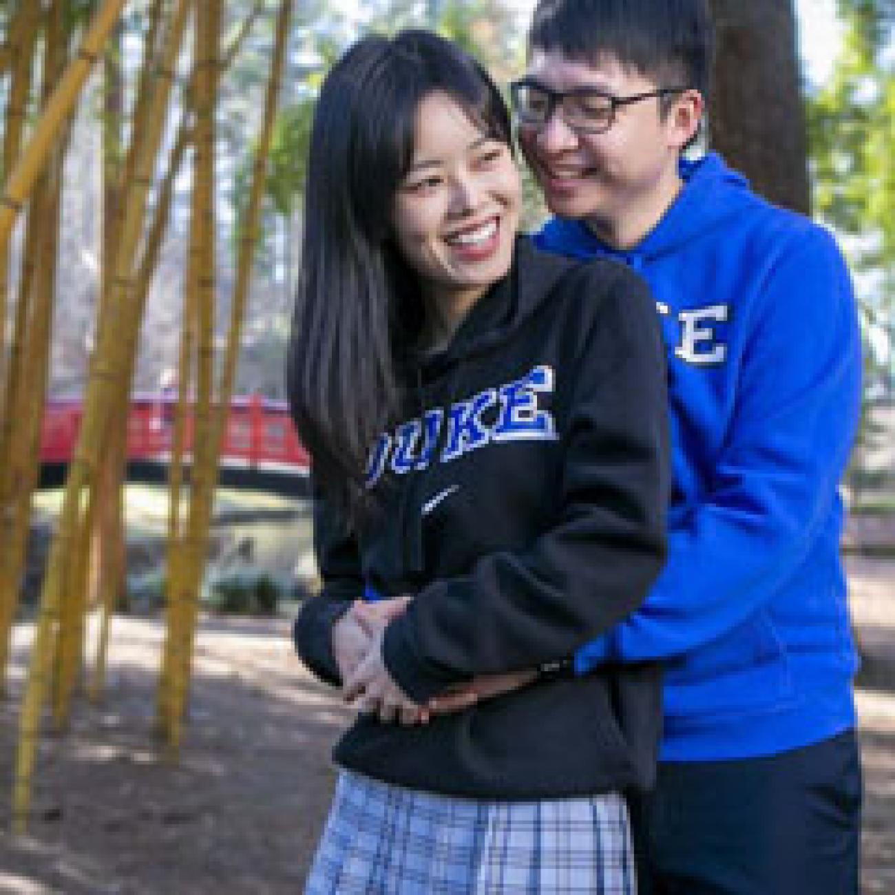 Kuan-Cheng Weng and Angie Wu in Duke Gardens 