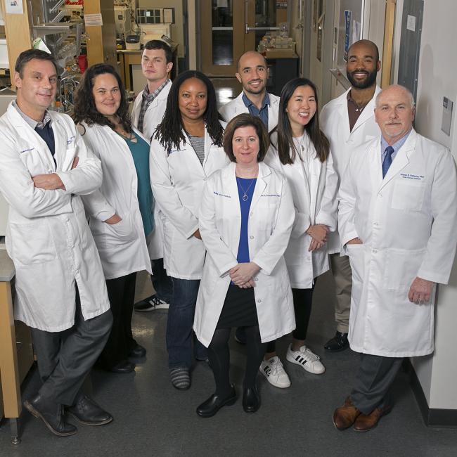 Jennifer Freedman (center front), Steve Patierno (far right) and other researchers previously found RNA splicing differences in prostate cancer between African American men and White men.